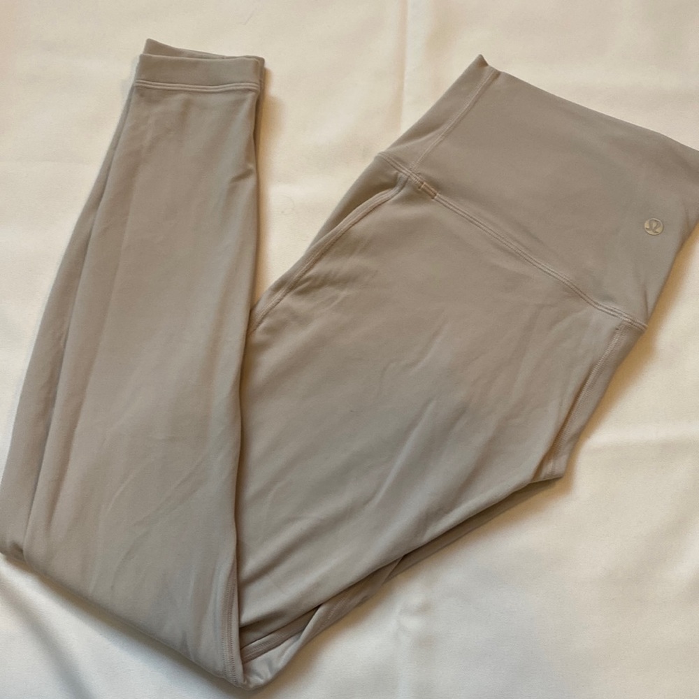 lululemon align light gray leggings color chrome lululemon size 6 leggings
